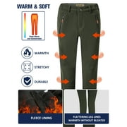 Camii Mia Snow Pants for Women Windproof Waterproof Ski Fleece Lined Pants Winter Warm Outdoor Hiking Pants