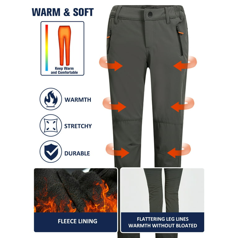 Camii Mia Snow Pants for Women Windproof Waterproof Ski Fleece Lined Pants  Winter Warm Outdoor Hiking Pants 