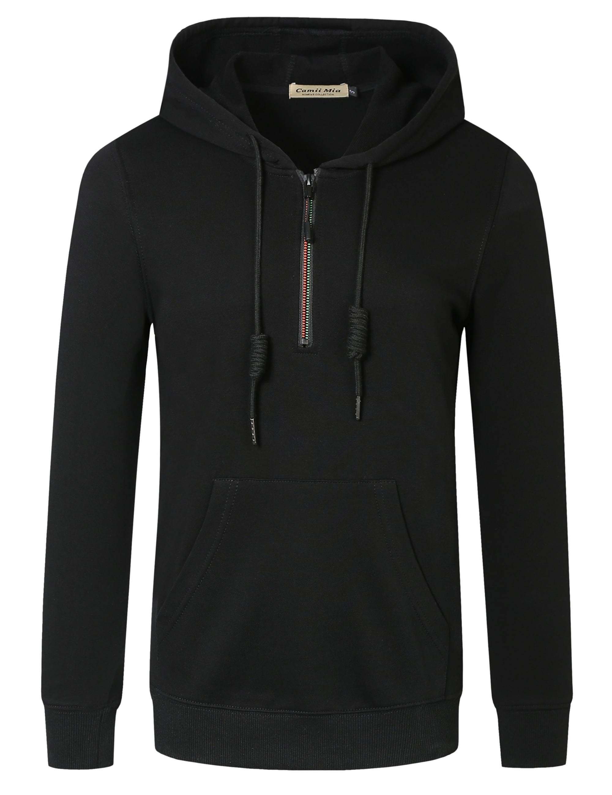 Camii Mia Women Zip Up Hoodie Hooded Sweatshirt Long Sleeve Pullover Tops with Pocket