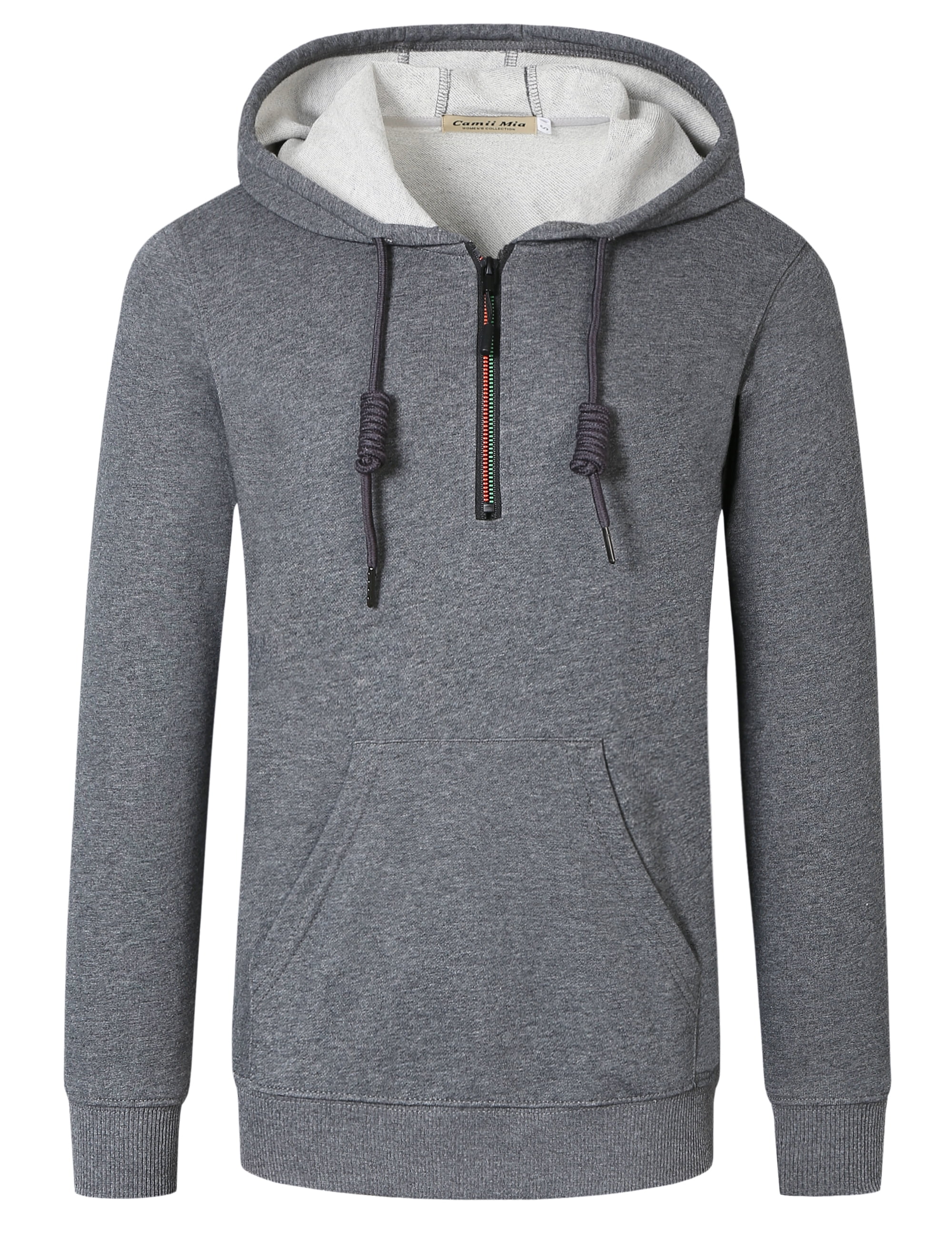 Camii Mia Women Zip Up Hoodie Hooded Sweatshirt Long Sleeve Pullover Tops with Pocket