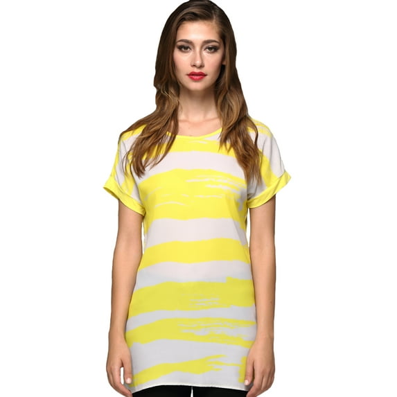 Camii Mia Women's T-Shirts Short Sleeve Tee Shirts Stripe T Shirt