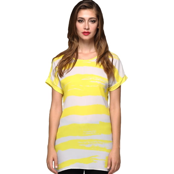 Camii Mia Women's T-Shirts Short Sleeve Tee Shirts Stripe T Shirt