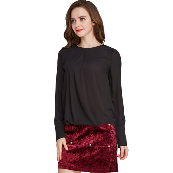 Camii Mia Womens Long Sleeve T-shirts Casual Loose Blouse