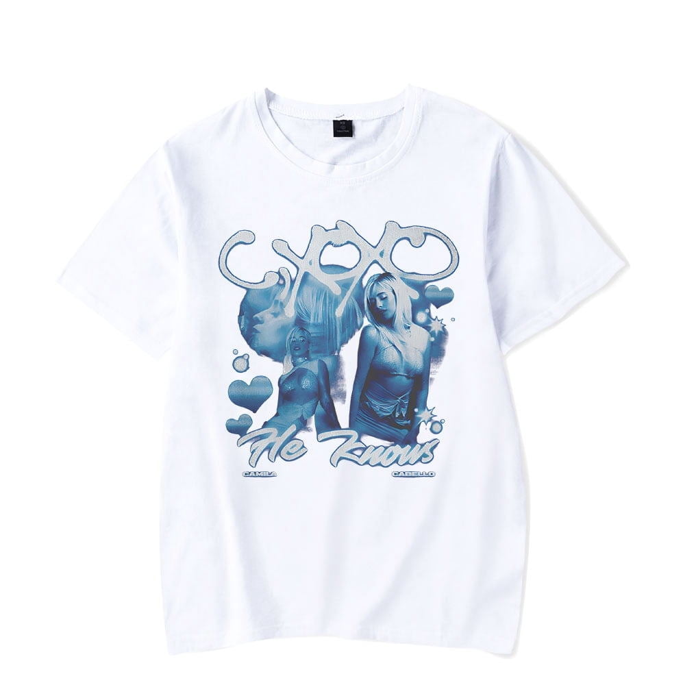 Camila Cabello Official Merch - Unisex White Heart With Swords T-Shirt, 100% Authentic