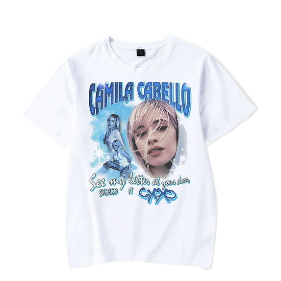 Camila Cabello Merch Signed It C,xoxo Tee New Logo Merch T-Shirts Cosplay Women Men Fashion Casual Crewneck Short Sleeve