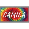 thumbnail image 1 of Camila Name Tie Dye Style License Plate Tag Vanity Novelty Metal | UV Printed Metal | 6-Inches By 12-Inches | Car Truck RV Trailer Wall Shop Man Cave | NP1311, 1 of 1