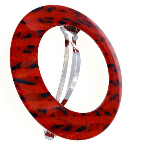 Camila Paris CP2513 French Hair Barrette Clip for Girls, Round Handmade, Victory Red, Strong Hold Grip Hair Clips for Women, No Slip and Durable Styling Girls Hair Accessories, Made in France