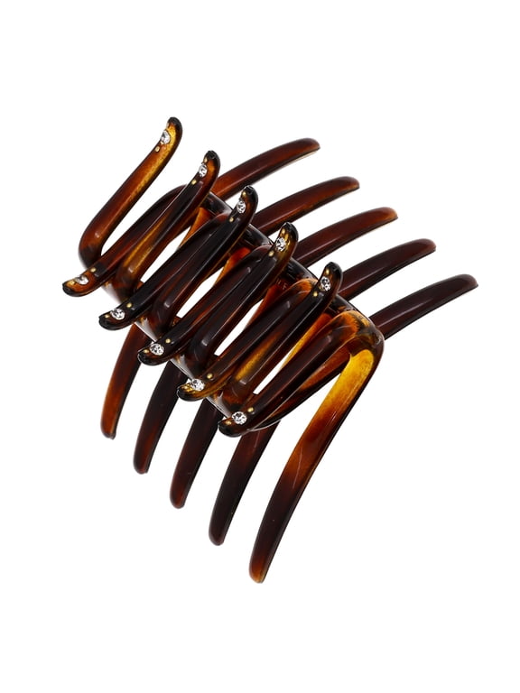 Paris CP2634 French Two Sides Interlocking Comb, for Ponytail or Hair updo, Strong Hold Grip Hair Clips for Women, No Slip Durable Styling Girls Hair Accessories, Made in France