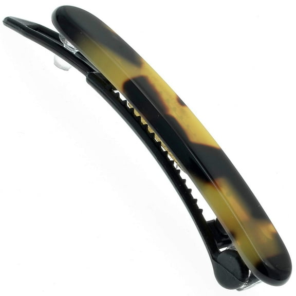 Camila Paris CP2806 French Hair Barrette Clip for Girls, Handmade, White Tokyo, Metal-Free Closure Strong Hold Grip Hair Clips for Women, No Slip Durable Styling Girls Hair Accessories, Made in France