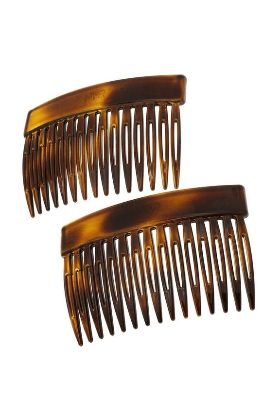 Paris CP2942 French Hair Side Comb, Small Tortoise Shell, French Twist Hair Combs Decorative, Strong Hold Hair Clips for Women Bun Chignon Up-Do Styling Girls Hair Accessories, Made in France
