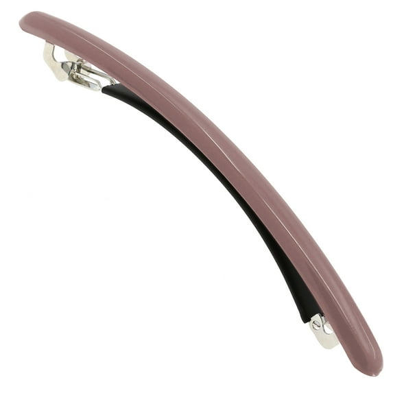 Camila Paris CP2976 French Hair Barrette Large Handmade Brown, Long Skinny Strong Hold Grip Hair Clips for Women, Thin Automatic No Slip and Durable Styling Girls Hair Accessories, Made in France