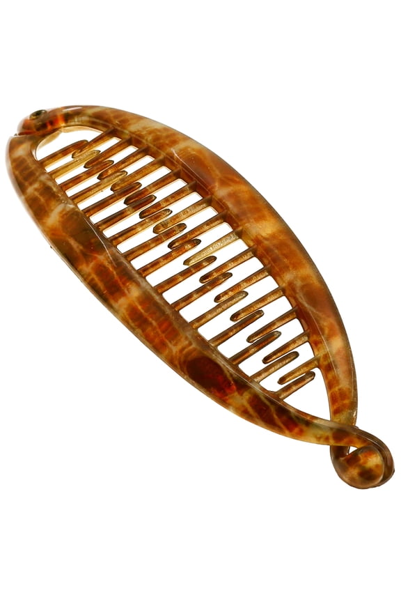 Paris CP3098 4.5 inch French Banana Clip Hair Comb Classic Girls Updo Flexible Ponytail Holder Interlocking Banana Combs, Fashion Durable Styling Hair Accessories for Women, Made in France