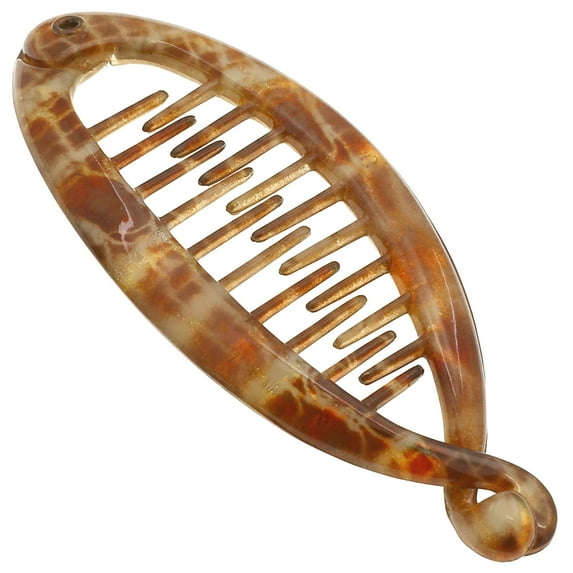 Camila Paris CP3099 French Small Banana Clip Hair Comb, Flexible Banana Clips Hair for Thin Hair Ponytail Holder Interlocking Banana Hair Clips Styling Hair Banana Clips for Women Made in France