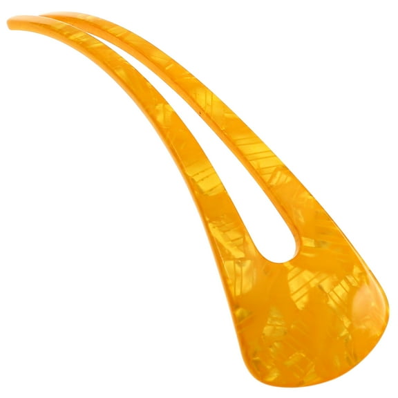 Camila Paris CP3164 French Twist Stick Clip Pins, Blue, Wavy Hair Pin U-Shaped Hair Fork for Girls Spiral Updo Chignon Bun Holder, Fashion Flexible Styling Hair Accessories for Women, Made in France