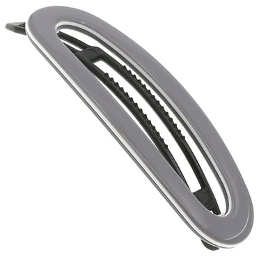 Camila Paris CP3366 French Hair Barrette Clip for Women, Handmade Gray White, Slide-in Metal-Free Closure, Strong Hold Grip Hair Clips for Girls, No Slip Durable Hair Accessories, Made in France