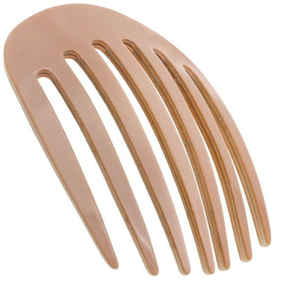 Camila Paris CP3402 French Hair Side Comb Small Rounded, Pink, Handmade French Twist Hair Combs, Strong Hold Hair Clips for Women Bun Chignon, No Slip Styling Girls Hair Accessories Made in France