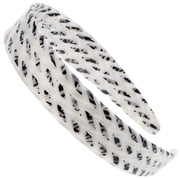 Camila Paris CP3465 French Headband for Women, Handmade White and Gray, Strong Hold Grip Womens Hair Band, Ligth and Very Flexible, No Slip and Durable Styling Girls Hair Accessories, Made in Fr