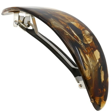 Camila Paris CP3323 French Hair Barrette Oval For Thick Curly Wavy Long Hair, Strong Hold Grip Hair Clips for Women, No Slip Rubberized Metal Clasp, Styling Girls Hair Accessories, Made in France