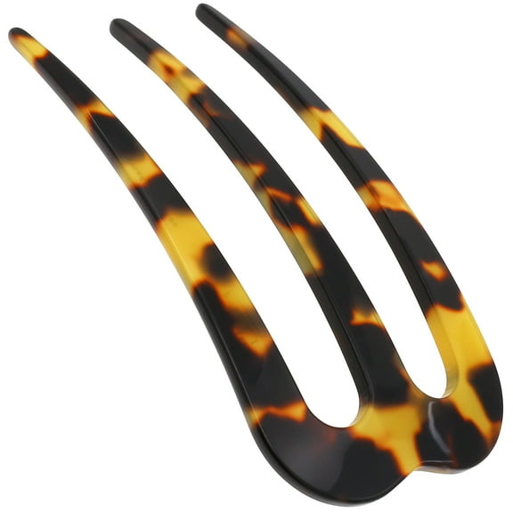 Camila Paris CP3155 French Twist Stick Clip Pins, Tokyo, Wavy Hair Pin 3-Prong Hair Fork for Girls Spiral Updo Chignon Bun Holder, Flexible Styling Hair Accessories for Women, Handmade in France