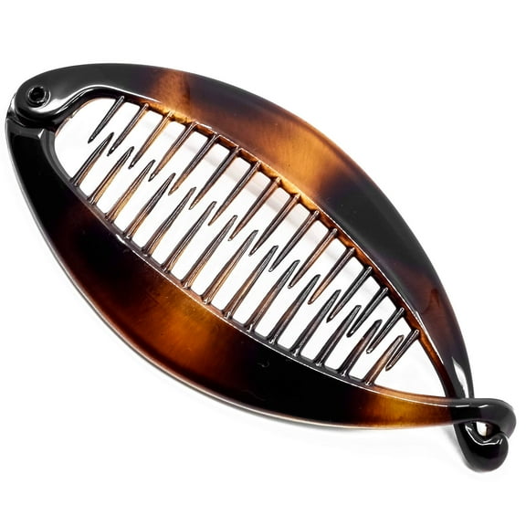 Camila Paris MP78 French Small Banana Clip Hair Comb, Flexible Banana Clips Hair for Thin Hair Ponytail Holder Interlocking Banana Hair Clips Styling Hair Banana Clips for Women Made in France