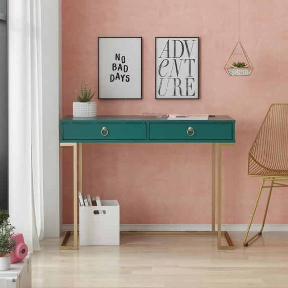 Camila Writing Desk, Emerald Green