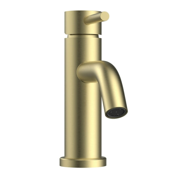 Camile Single Handle Lavatory Faucet With Drain Kit Included In Brushed Gold