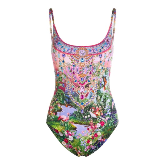 Camilla Flowing Silhouette Swimsuit With Intricate Patterns And Layered Design (Women's)