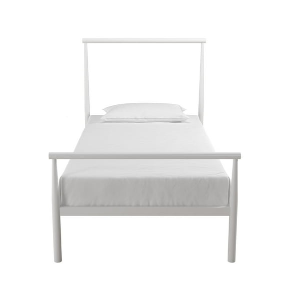 Camilla & James Vonda Metal Bed, Twin, White