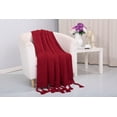 thumbnail image 1 of Camilla Knitted Throw Couch Cover Sofa Blanket, 50x60, Burgundy, 1 of 1
