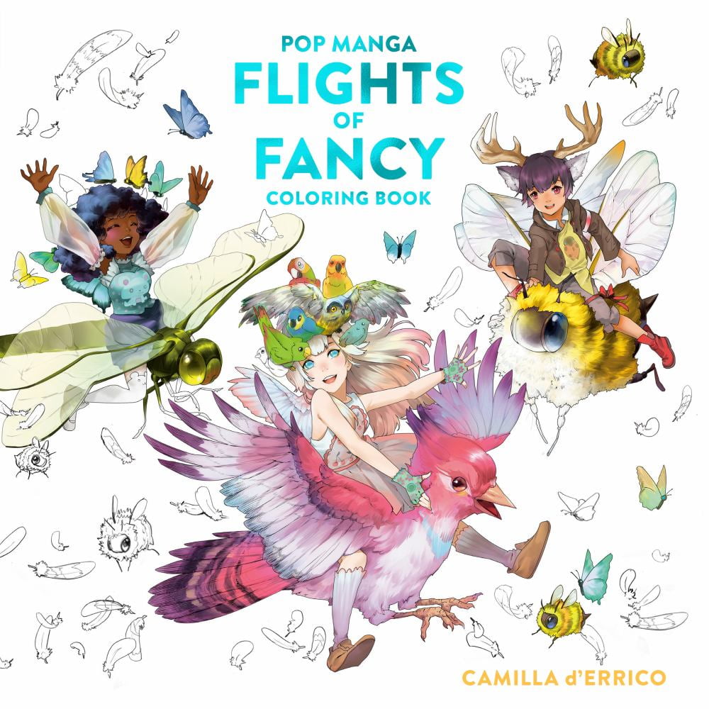 Camilla d'Errico: Pop Manga Flights of Fancy Coloring Book, 80 pages (Paperback)