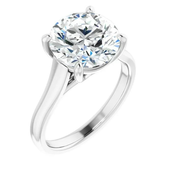 Camille 3 Carat Moissanite Engagement Ring Solitaire Round