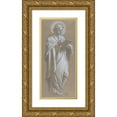 thumbnail image 1 of Camille-Auguste Gastine 8x14 Gold Ornate Wood Frame and Double Matted Museum Art Print Titled - Saint Matthew (1835-67), 1 of 4