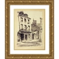 thumbnail image 1 of Camille Bourget 14x18 Gold Ornate Wood Frame and Double Matted Museum Art Print Titled - Rue Saint-Medard (1855-1912), 1 of 4