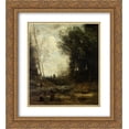 thumbnail image 1 of Camille Corot 2x Matted 20x24 Gold Ornate Framed Art Print 'The Valley', 1 of 2