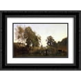 thumbnail image 1 of Camille Corot 2x Matted 24x18 Black Ornate Framed Art Print 'The Ponds of Ville d'Avray', 1 of 2