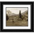 thumbnail image 1 of Camille Corot 2x Matted 24x20 Black Ornate Framed Art Print 'The Gardens of the Villa d'Este, Tivoli', 1 of 2