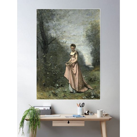 Camille Corot - Springtime Of Life Poster Wall Art, Modern Wall Decor For Living Room Bedroom, 12x18 UNFRAMED
