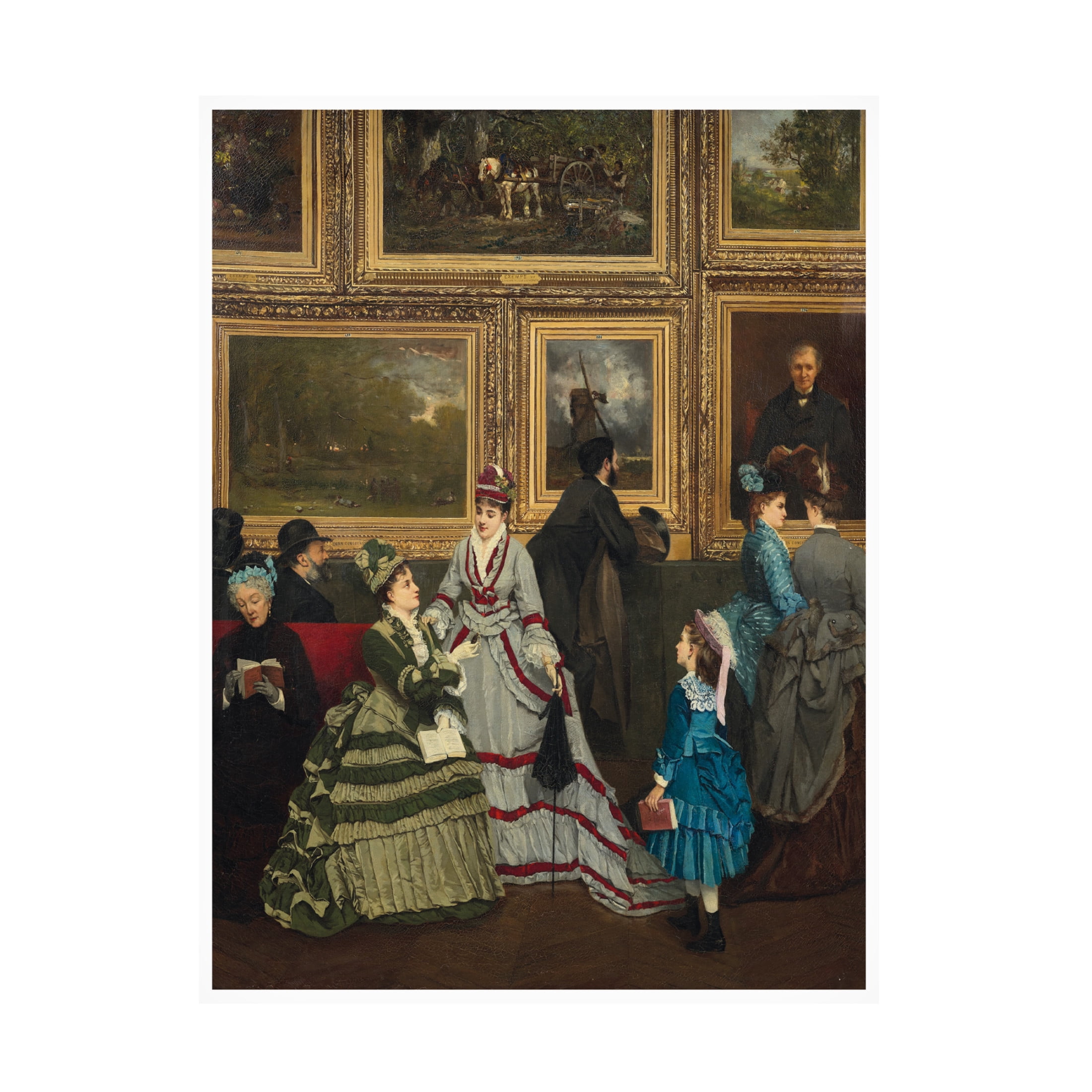 Camille-Leopold Cabaillot-Lasalle 'Le Salon de 1874, c.1874' Canvas Art - 24 x 32 Inches