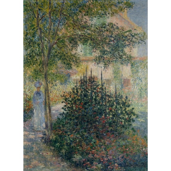 Camille Monet In The Garden At Argenteuil Fine Art (24 x 36)