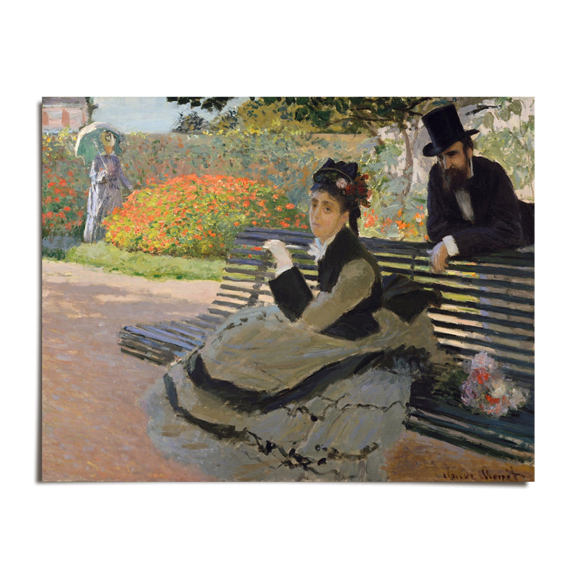 Camille Monet on a Garden Bench, 1873 - Claude Monet - 9x12 - Wall Art ...