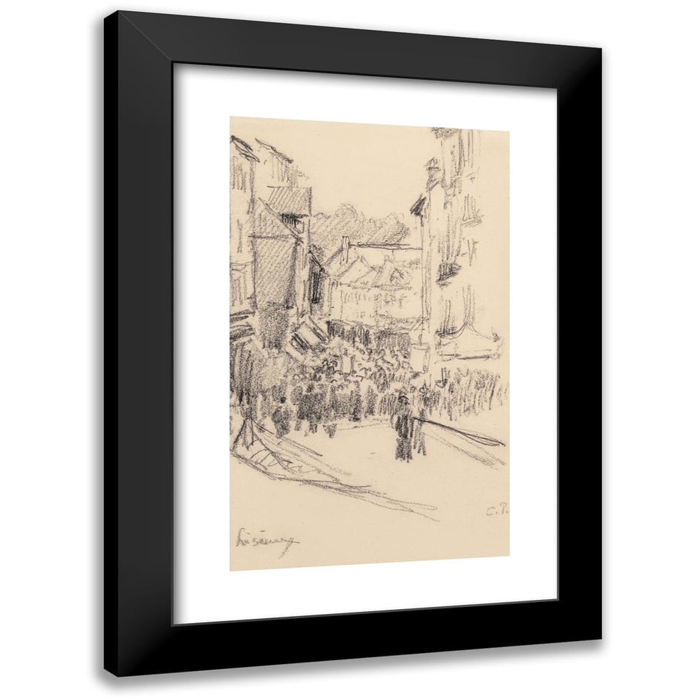 Camille Pissarro 10x14 Black Modern Framed Museum Art Print Titled
