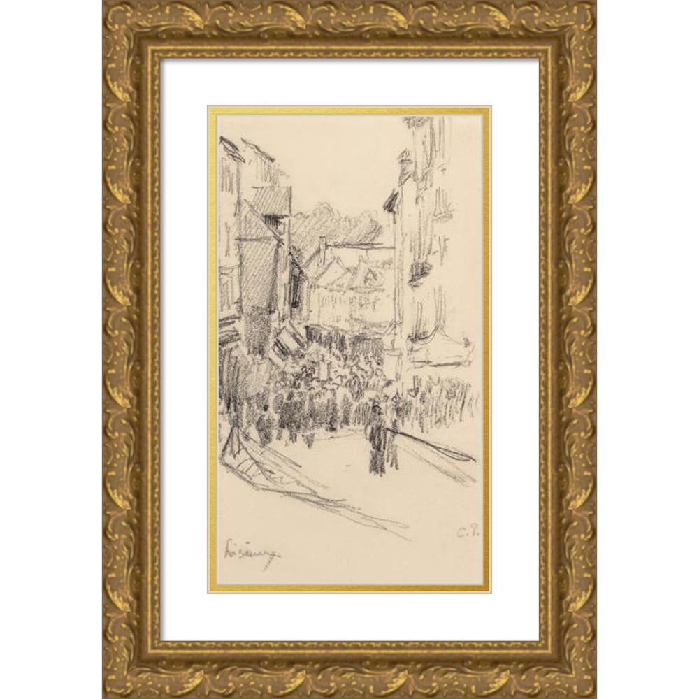 Camille Pissarro 10x14 Black Modern Framed Museum Art Print Titled