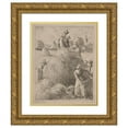 thumbnail image 1 of Camille Pissarro 12x14 Gold Ornate Wood Frame and Double Matted Museum Art Print Titled - Haymakers of Eragny (C. 1896), 1 of 4