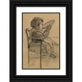 thumbnail image 1 of Camille Pissarro 13x18 Black Ornate Wood Framed Double Matted Museum Art Print Titled - Child, 1 of 5
