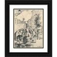 thumbnail image 1 of Camille Pissarro 19x24 Black Ornate Framed Double Matted Museum Art Print Titled: Marketplace in Pontoise (1886), 1 of 5