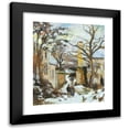 thumbnail image 1 of Camille Pissarro 20x23 Black Modern Framed Museum Art Print Titled - The Rondest House in the Snow, Pontoise or Chemin De L'Hermitage, Pontoise, Under the Snow (circa 1875), 1 of 5
