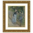 thumbnail image 1 of Camille Pissarro 20x23 Gold Ornate Framed and Double Matted Museum Art Print Titled - Conversation, 1 of 4