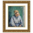 thumbnail image 1 of Camille Pissarro 20x24 Gold Ornate Framed and Double Matted Museum Art Print Titled - Washerwoman, Study (1880), 1 of 4