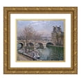 thumbnail image 1 of Camille Pissarro 23x20 Gold Ornate Framed and Double Matted Museum Art Print Titled - The Royal Bridge and the Flore Pavilion (1903), 1 of 4