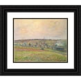 thumbnail image 1 of Camille Pissarro 24x20 Black Ornate Framed Double Matted Museum Art Print Titled: Le Village D’Eragny (The Village of Eragny) (1885), 1 of 5